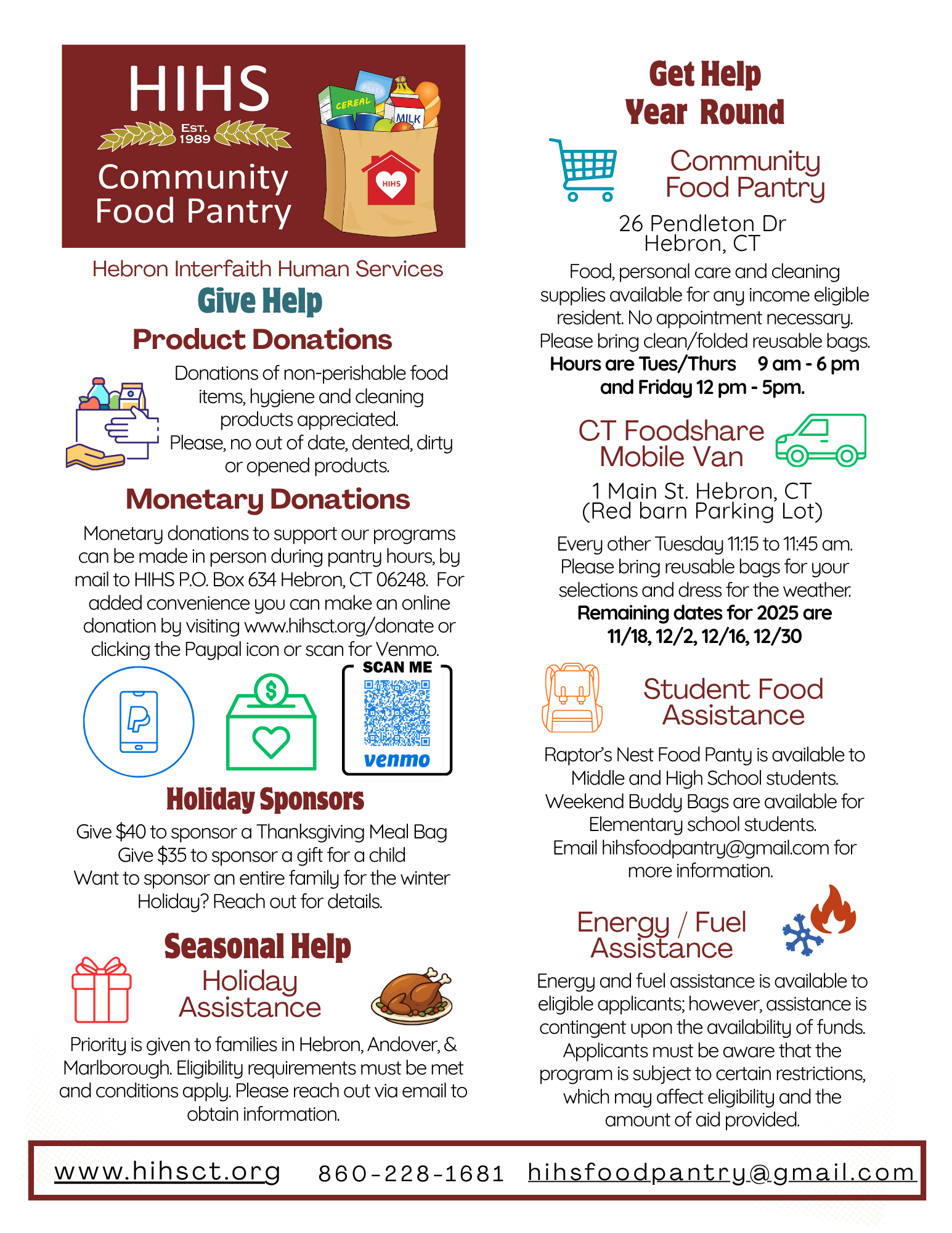 GET HELP / GIVE HELP FLYER | Hebron Interfaith Human Services